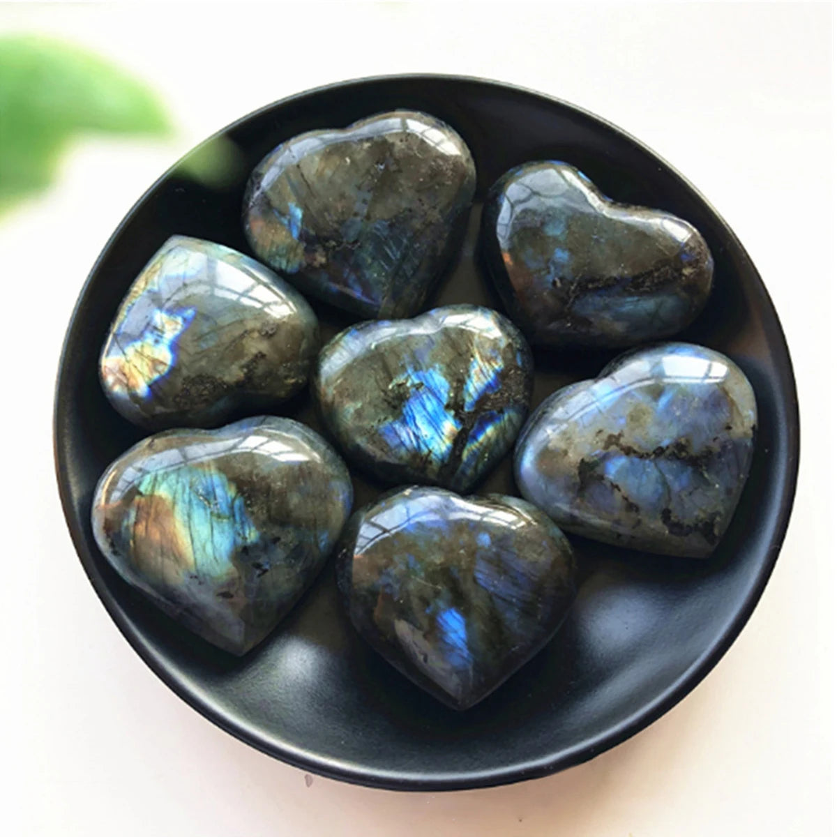 3 Styles Labradorite Palm Stone, Stone Shape Oval Smooth Polished Labradorite Stone, Jewelry Making Accessories
