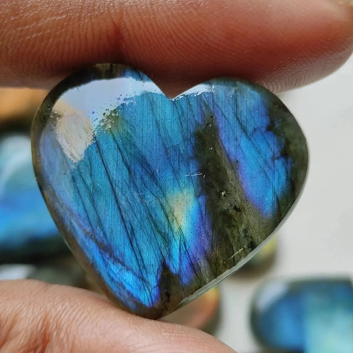 3 Styles Labradorite Palm Stone, Stone Shape Oval Smooth Polished Labradorite Stone, Jewelry Making Accessories